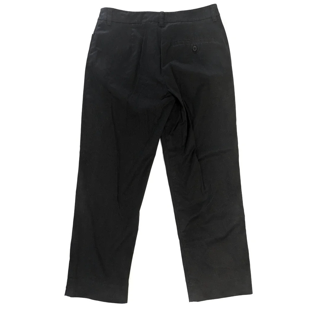 Jones New York Signature Black Dress Pants Petite 8P Cotton Stretch Straight Leg - Picture 2 of 5